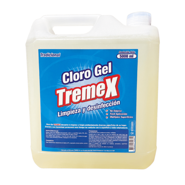 Cloro Gel TREMEX, Manzano.cl productos de limpieza, expertos, higiene, desinfeccion en v región, valparaiso, viña del mar, quilpué, articulos de aseo, aseo personal, detergentes, limpiadores, lavaloza