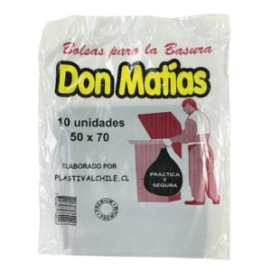 Bolsa De Basura 50X70, Paquete 10 Unidades, Don Matías